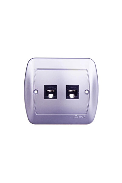 Kontakt-Simon Simon Chord soclu computer 2xRJ45 cat.5e aluminiu metalizat AF5...