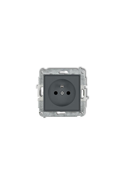 KARLIK MINI Priză simplă cu contur mat din grafit 28MgP-1Zp