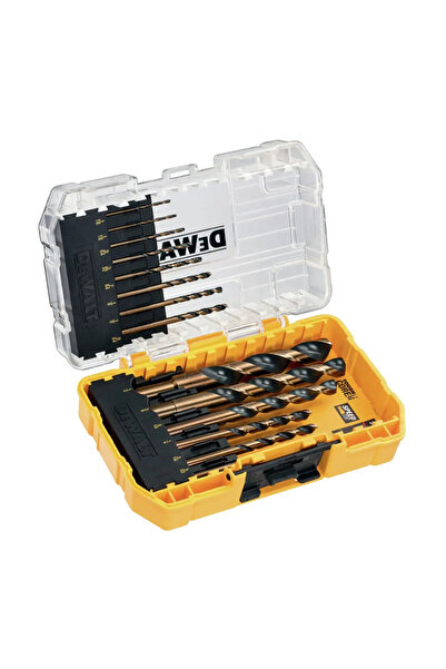 Dewalt Set 14 x Burghie pentru metal, DeWalt, Otel, Negru/Auriu