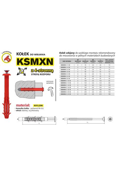 Un ȘTIFT DE ASAMBLARE RAPIDĂ CU FLANȘĂ KSMXN 8* 50MM