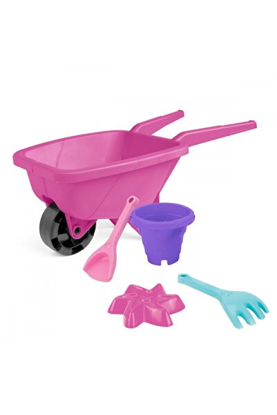 Wader Carucior cu set de nisip roz
