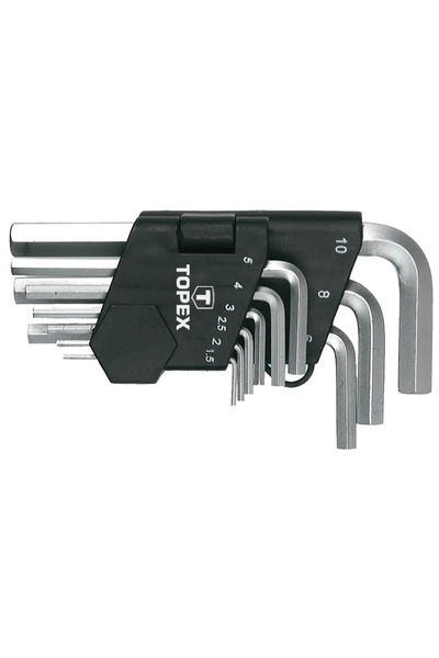 topex Set chei hexagonale Tip L 1,5-10mm 9 bucăți (35D955)