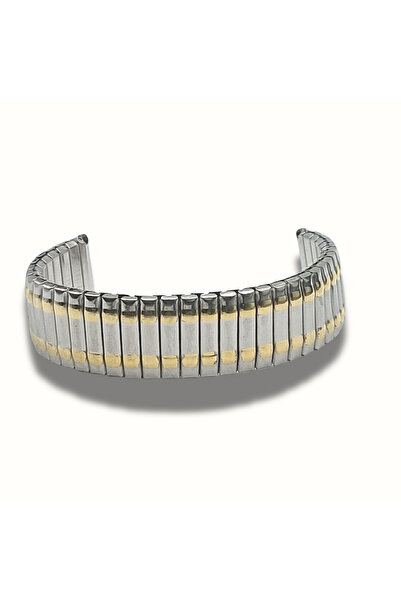 OEM Bratara Ceas Metalica Elastica Bicolor Auriu/Argintiu Latime 12mm