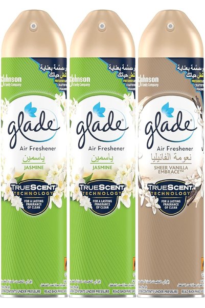 Glade بخاخ معطر للهواء برائحة الياسمين والفاليّنا (عبوة ترويجية) 300 مل
