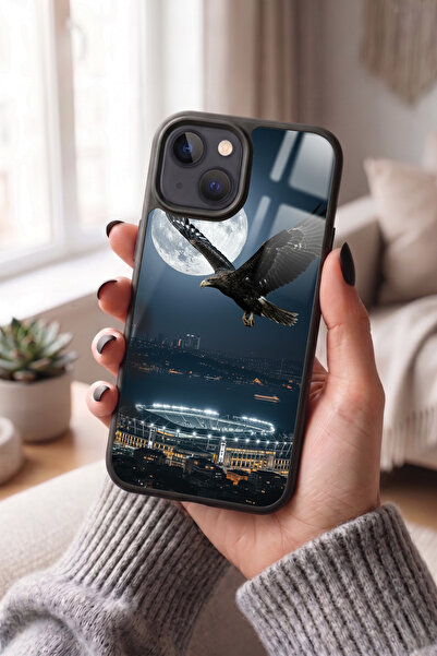 Apple iPhone 13 / 14 Uyumlu Kartal Tasarımlı Parlak Premium Kılıf