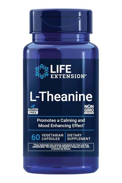 Life Extension , L-Theanine, 100 mg, 60 Vegetarian Capsules