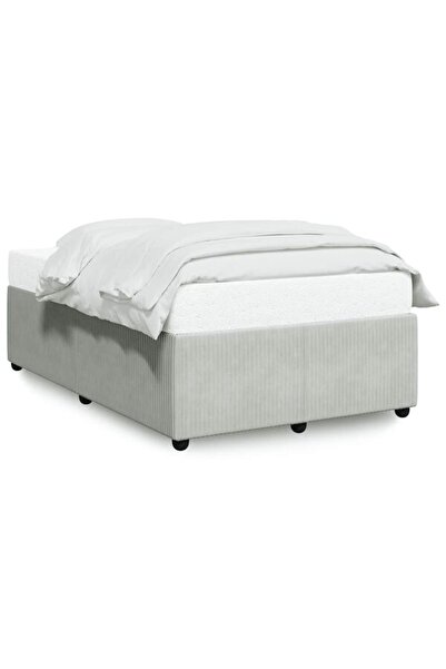 vidaxl Cadru de pat fără saltea Gri deschis 120 x 190 cm catifea