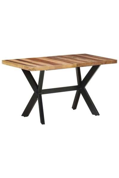 vidaxl Masă de bucătărie, 140 x 70 x 75 cm, lemn masiv, finisaj culoarea mierii