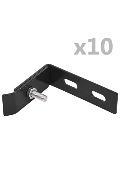 vidaxl Conector de colț pentru perete, 10 seturi, antracit