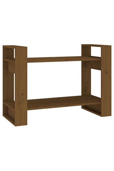 vidaxl Bibliotecă/Separator cameră maro miere 80x35x56,5 cm lemn masiv