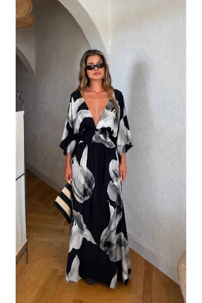moda gk Patterned Cotton Fabric Bohemian Dress