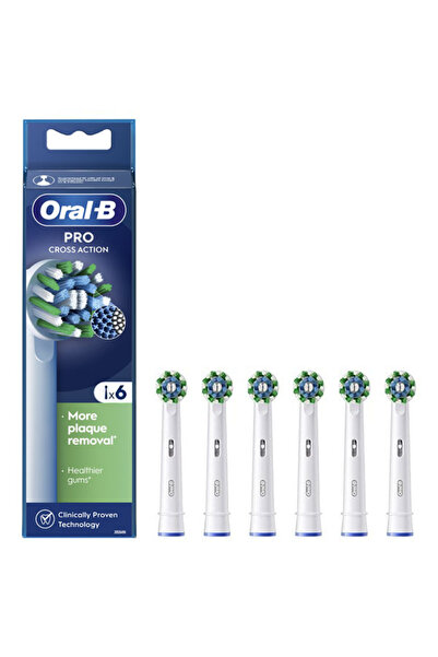 Oral-B Pro CrossAction Λευκές Ανταλλακτικές Κεφαλές Ηλεκτρικής Οδοντόβουρτσας...