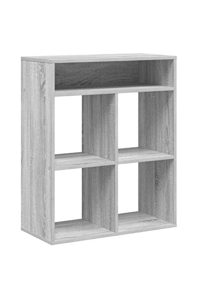 vidaxl Bibliotecă, gri sonoma, 66x31x80 cm, lemn prelucrat