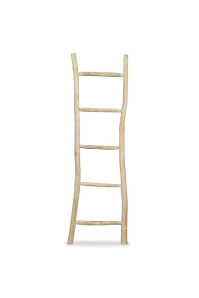 vidaxl Suport prosoape tip scară cu 5 trepte, din tec, 45 x 150 cm