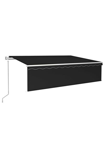 vidaxl Copertină automată cu jaluzea, LED, senzor de vânt, antracit, 6 x 3 m
