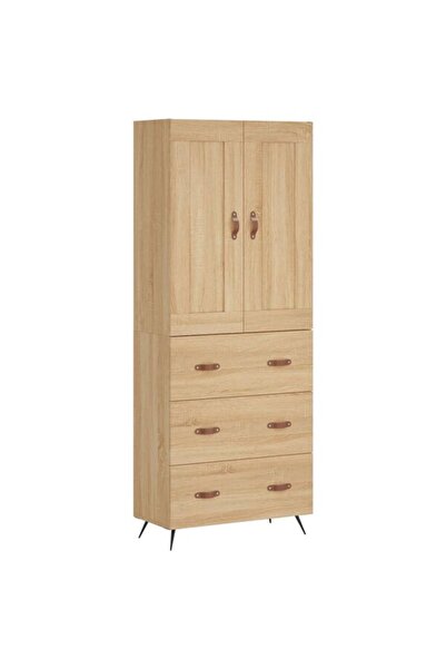 vidaxl Dulap înalt, stejar Sonoma, 69,5 x 34 x 180 cm, lemn prelucrat