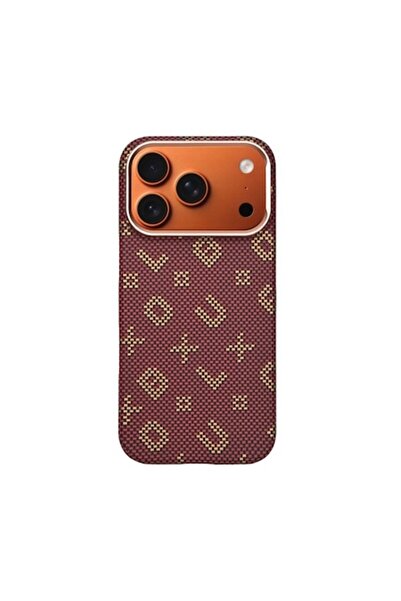 OEM Husă de telefon, Fibră de carbon, Litere fosforescente, Maro, pentru iPho...