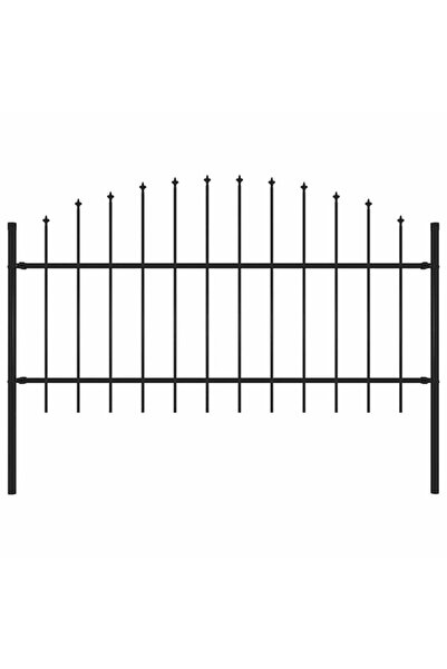 vidaxl Gard de grădină Woerden cu vârf ascuțit din oțel 170 x 125 cm Negru
