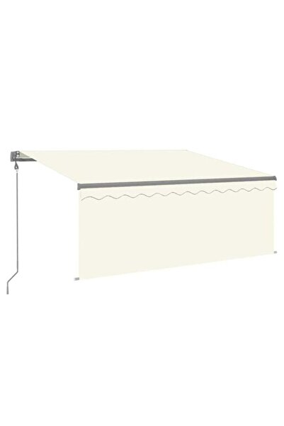 vidaxl Copertină retractabilă automată cu jaluzea, crem, 3 x 2,5 m