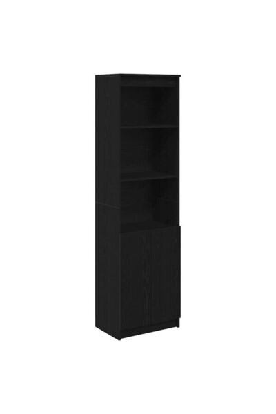 vidaxl Dulap înalt din stejar negru 50 x 35 x 180 cm Lemn prelucrat