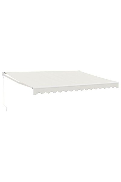 vidaxl Copertină retractabilă, crem, 4,5 x 3 m, textil și aluminiu