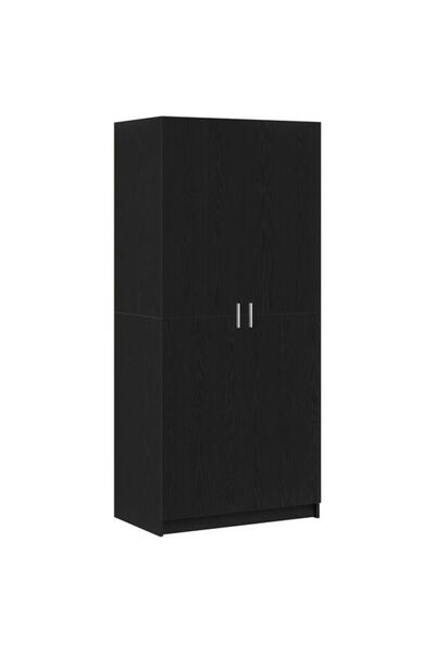vidaxl Dulap cu raft Stejar Negru 80 x 50.5 x 180 cm Lemn Compozit