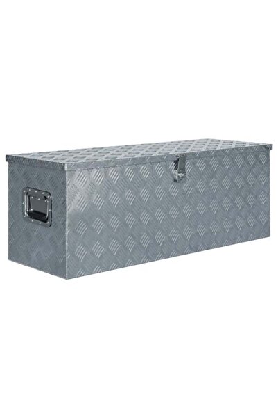 vidaxl Cutie de aluminiu, 110,5 x 38,5 x 40 cm, argintie