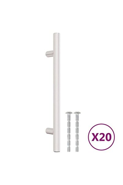 vidaxl Mânere de dulap, 20 buc., argintii, 128 mm, oțel inoxidabil