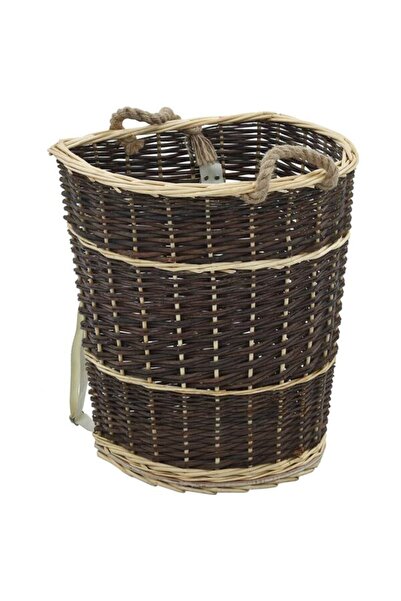 vidaxl Coș pentru lemne de foc cu curele de transport, 44,5 x 37 x 50 cm, din...
