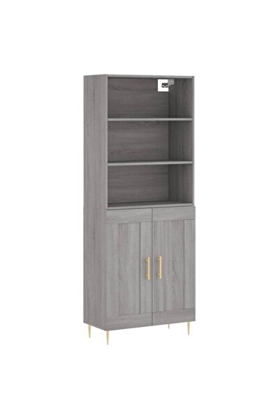 vidaxl Dulap înalt, Gri Sonoma, 69.5 x 34 x 180 cm, Lemn prelucrat