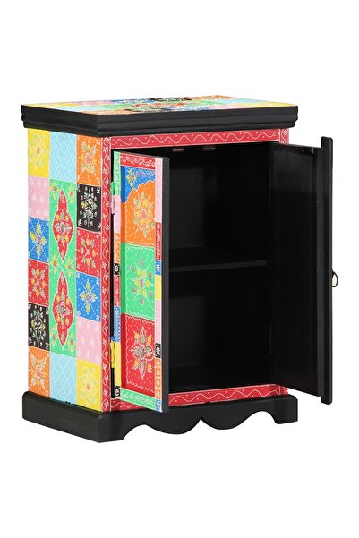 vidaxl Masă de consolă cu raft cu ușă Multicolour 50 x 30 x 70 cm