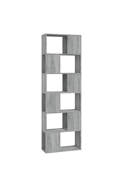 vidaxl Bibliotecă/Separator de cameră, gri sonoma, 60x24x186 cm