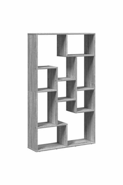 vidaxl Bibliotecă, gri sonoma, 72x20x120,5 cm, lemn prelucrat