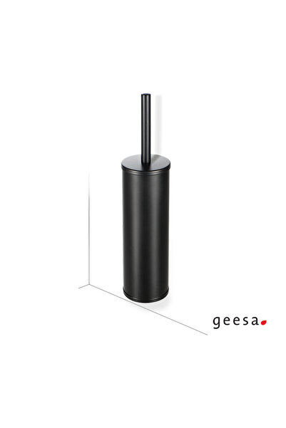 Geesa Επιτοίχια Θήκη Βούρτσας Τουαλέτας NEMOX Inox Μαύρο Ματ 6511-400