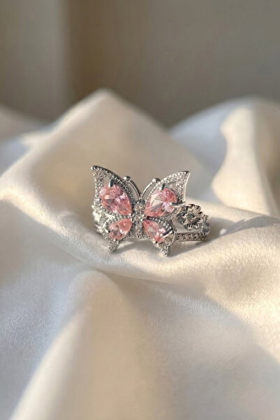 Elifsu Jewelry خاتم على شكل فراشة موديل ديفا مرصع بحجر الزركون خاتم ماريبوسا ...