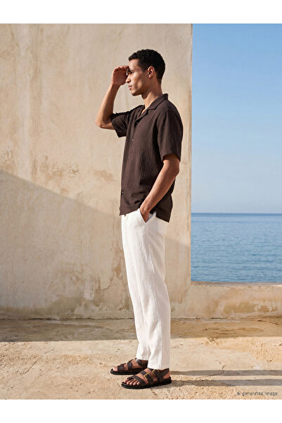 LC Waikiki Standard Fit 100% Linen Men's Trousers from Uzg Store for Style En...