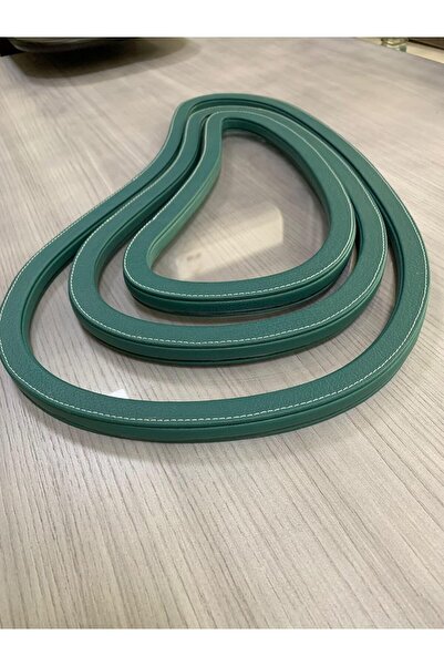 horoof home Luxury Leather Nesting Trays – Set of 3 | Elegant Green Decorativ...