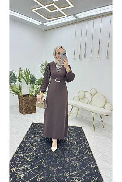 bgm fashion Women's Hadise Crepe Hijab Dress