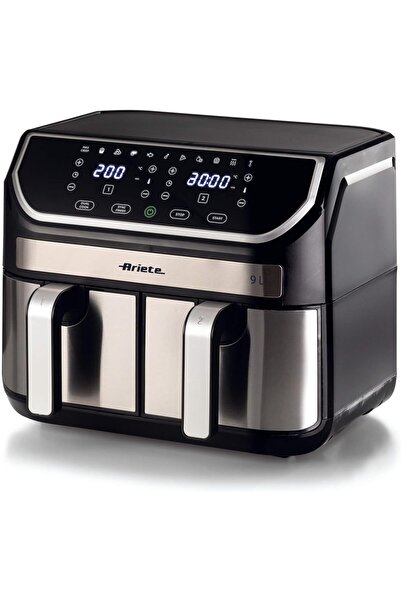 ARIETE 4625 Air Fryer, 9 Liters, 11 Preset Programs, Digital Display, Dual Ba...
