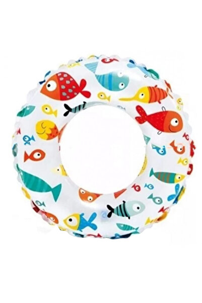 Generic Buddiez - Inflatable Swimming Ring - Fishes Print - 61 cm