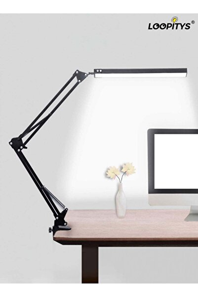 LOOPITYS LED Desk Lamp, Adjustable Swing Arm Lamp with Clamp, Eye-Caring Read...