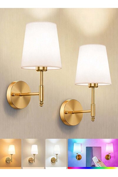 XICEN Battery Operated Wall Sconces Set of 2, Wireless Wall Light with 10000m...
