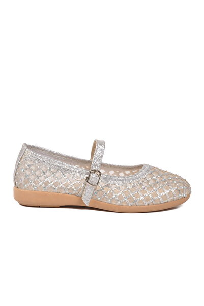 AYAKMOD Silver Lightweight Orthopedic Girls' Ballerinas 26A49 F