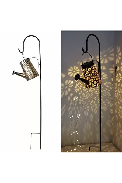 maetheus Güneş Enerjili 85 cm Sulama Kovası Bahçe Aydınlatması Dekoratif Sola...
