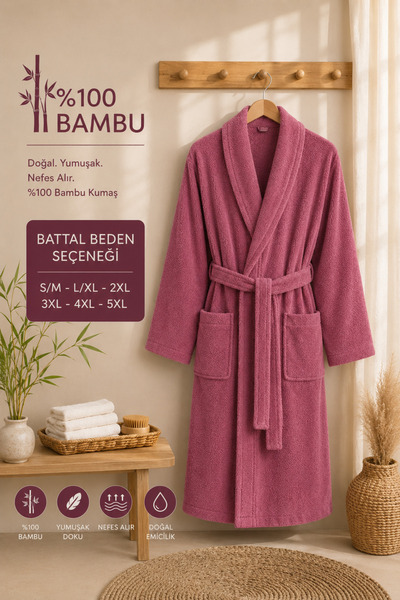 sternen glanz Bamboo %100 Bamboo Unisex Shawl Collar Soft Plus Size Adult Bathrobe
