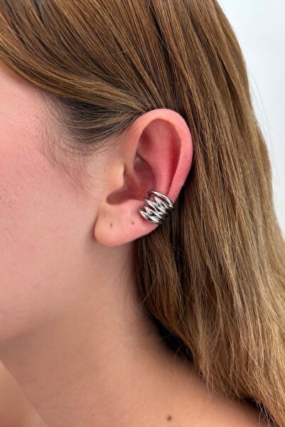 Charmist Çelik Sıkıştırmalı Wave Earcuff