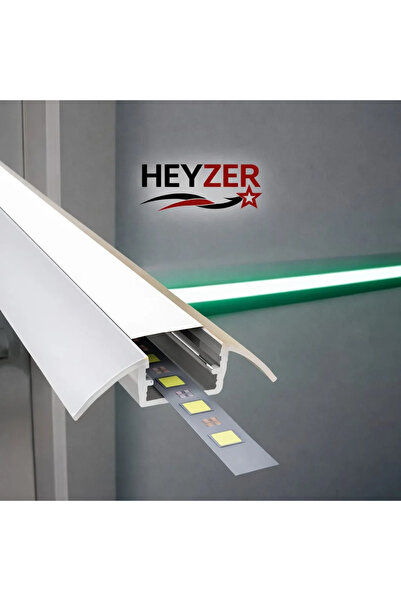 HEYZER 15×9 Sıva Üstü Kanatlı (Balıksırtı) LED Profili (3 Metre) – Alüminyum(...