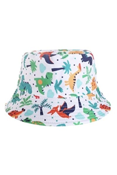 MASHASHOP Pălărie de soare pentru copii, MASHASHOP, imprimeu Dino, bumbac, al...