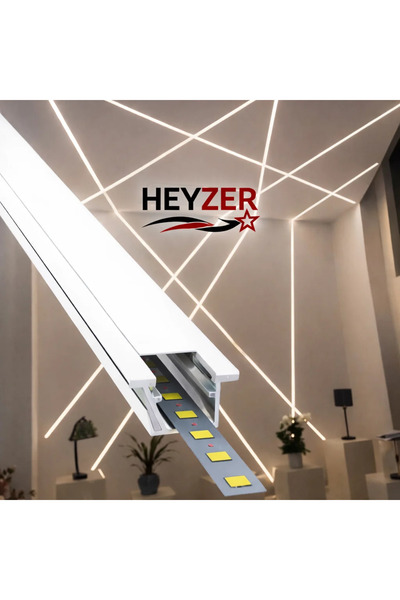 HEYZER 12×24 Kanatlı LED Profili (3 Metre) – Alüminyum(LEDSİZ)