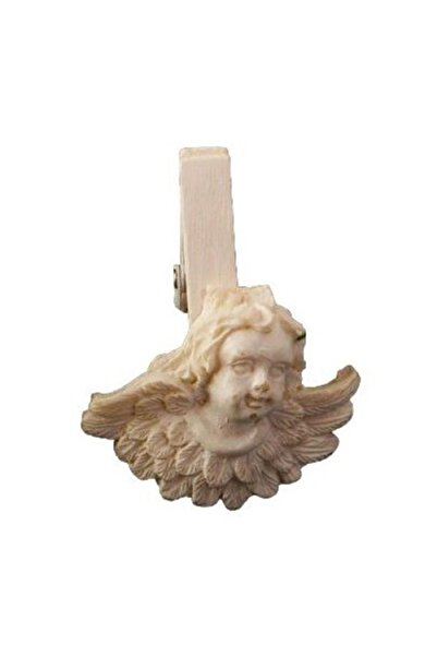 Goliat Set de 6 cleme decorative cu figurine îngeri, Goliat, Alb, 4,5 cm